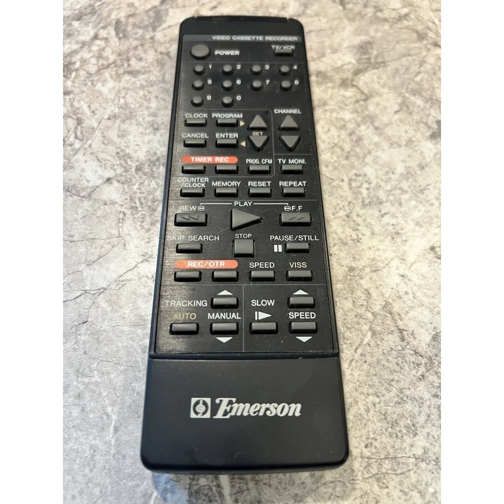 Emerson VCR968 VCR4000 OEM VCR Remote Control 076R004060 Genuine